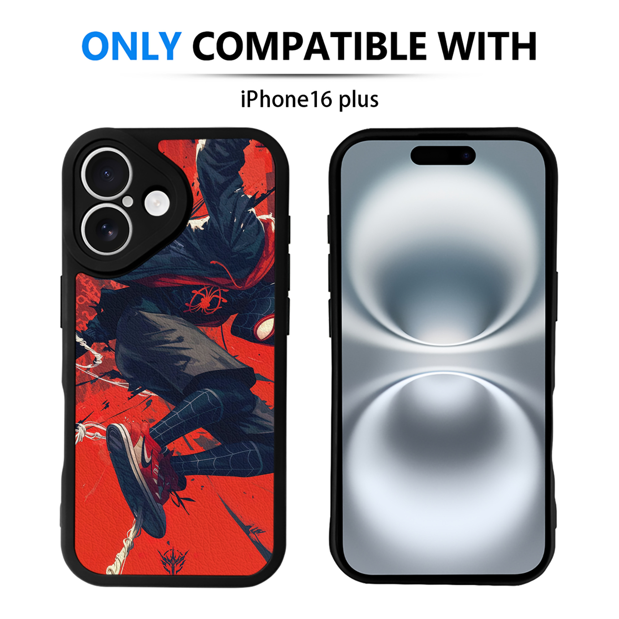 Spider Man スパイダーマン 【iPhone 16シリーズ対応】シリコンスマホケース（レザー調） 材質：シリコン